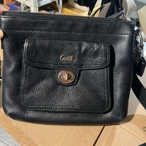 Coach Black Leather Crossbody Bag